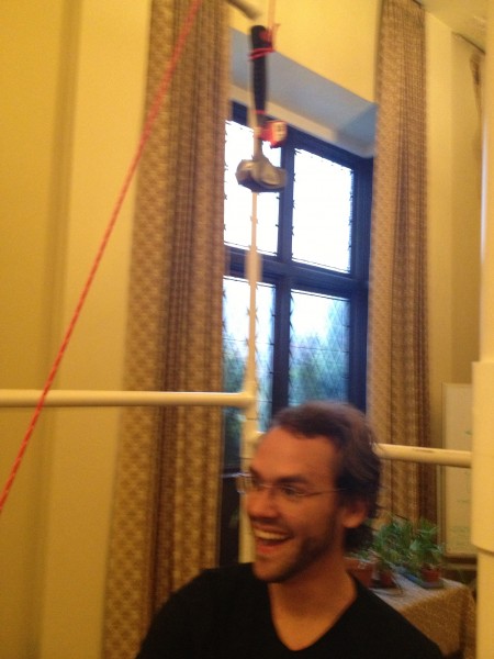 Testing the load-capacity of the shower frame