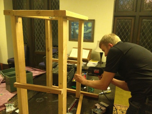 Working on the frame for the evapotron