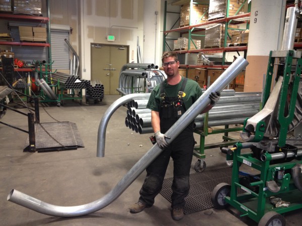 Mike in the prefab shop