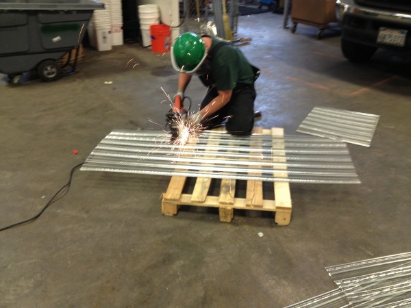 Cutting the metal lath