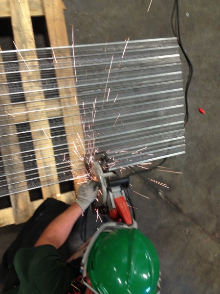 Cutting the metal lath