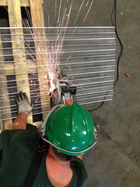 Cutting the metal lath