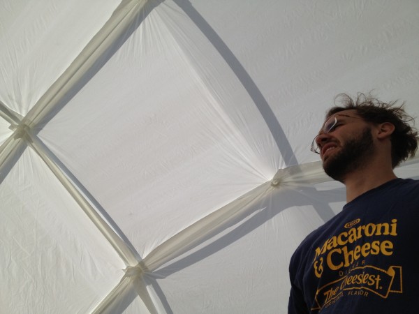 Contemplating the finished dome