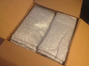 Our 70% shade Aluminet cloth arrived!