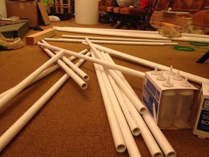 More PVC for supporting the shade cloth